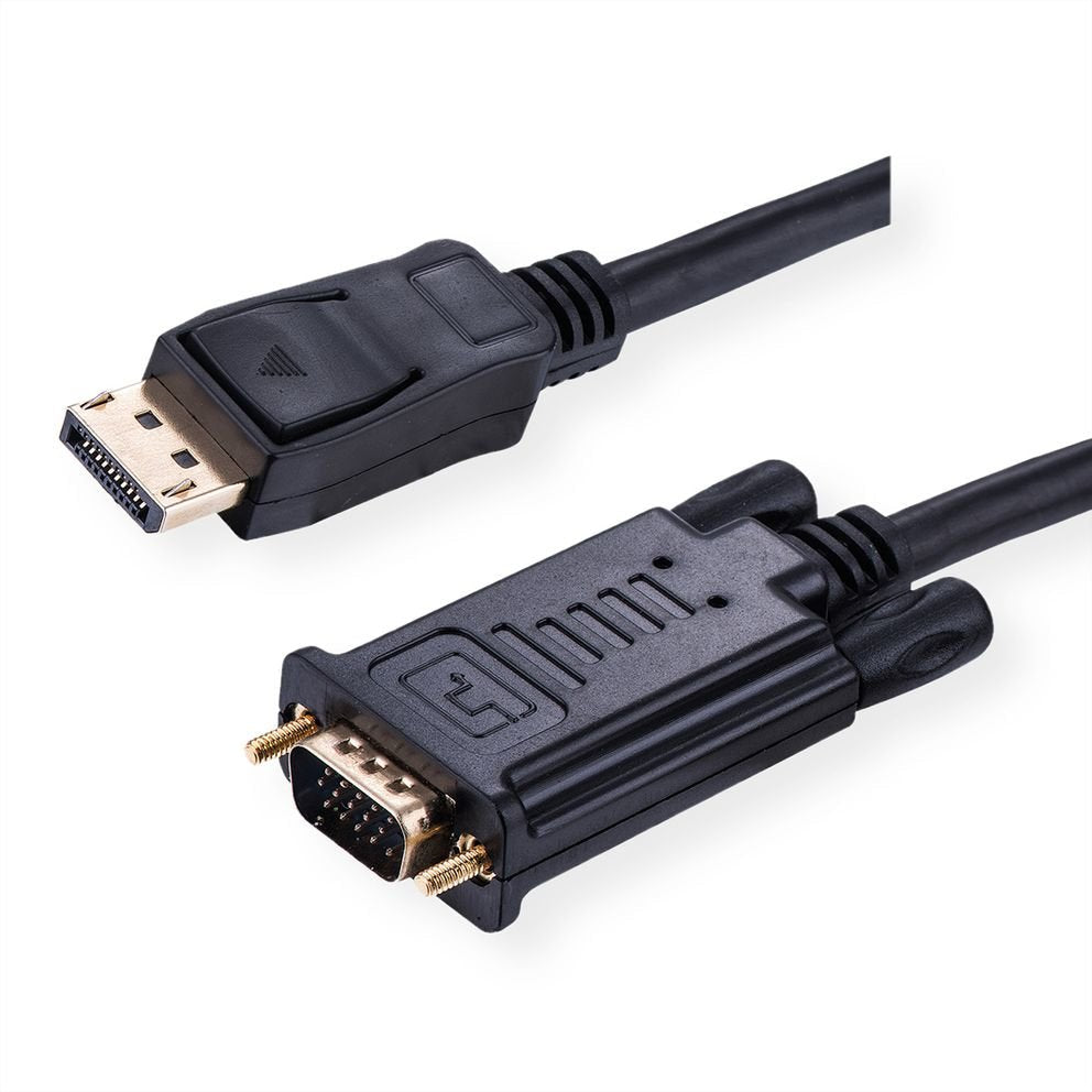 Value Cable Displayport-Vga, Dp St - Vga St, Schwarz, 1 M