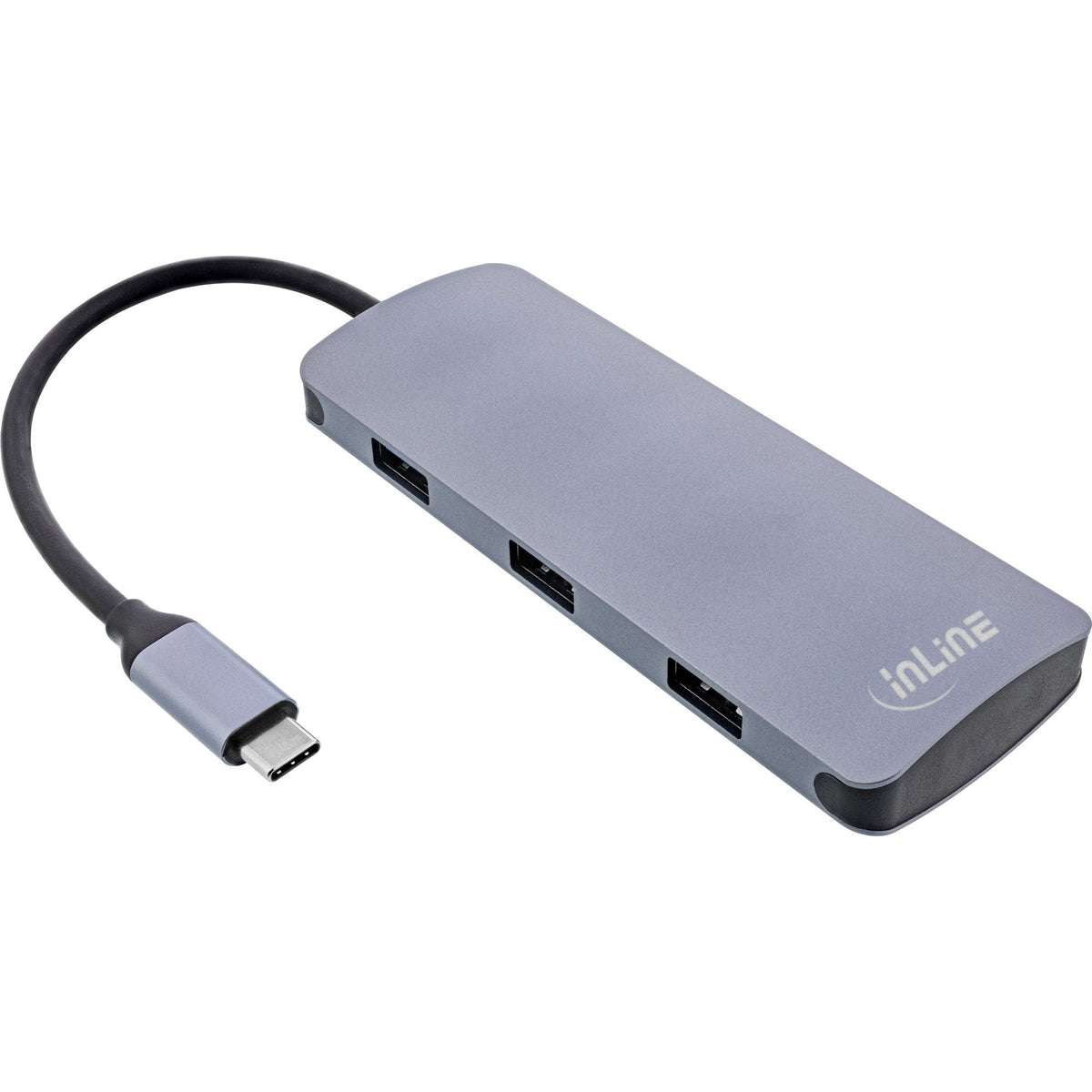 Hub Inline® Usb 3.2 Gen.2 Hub, 4x Usb-C + 3x Usb-A, Pd 100w, Aluminium, Gris