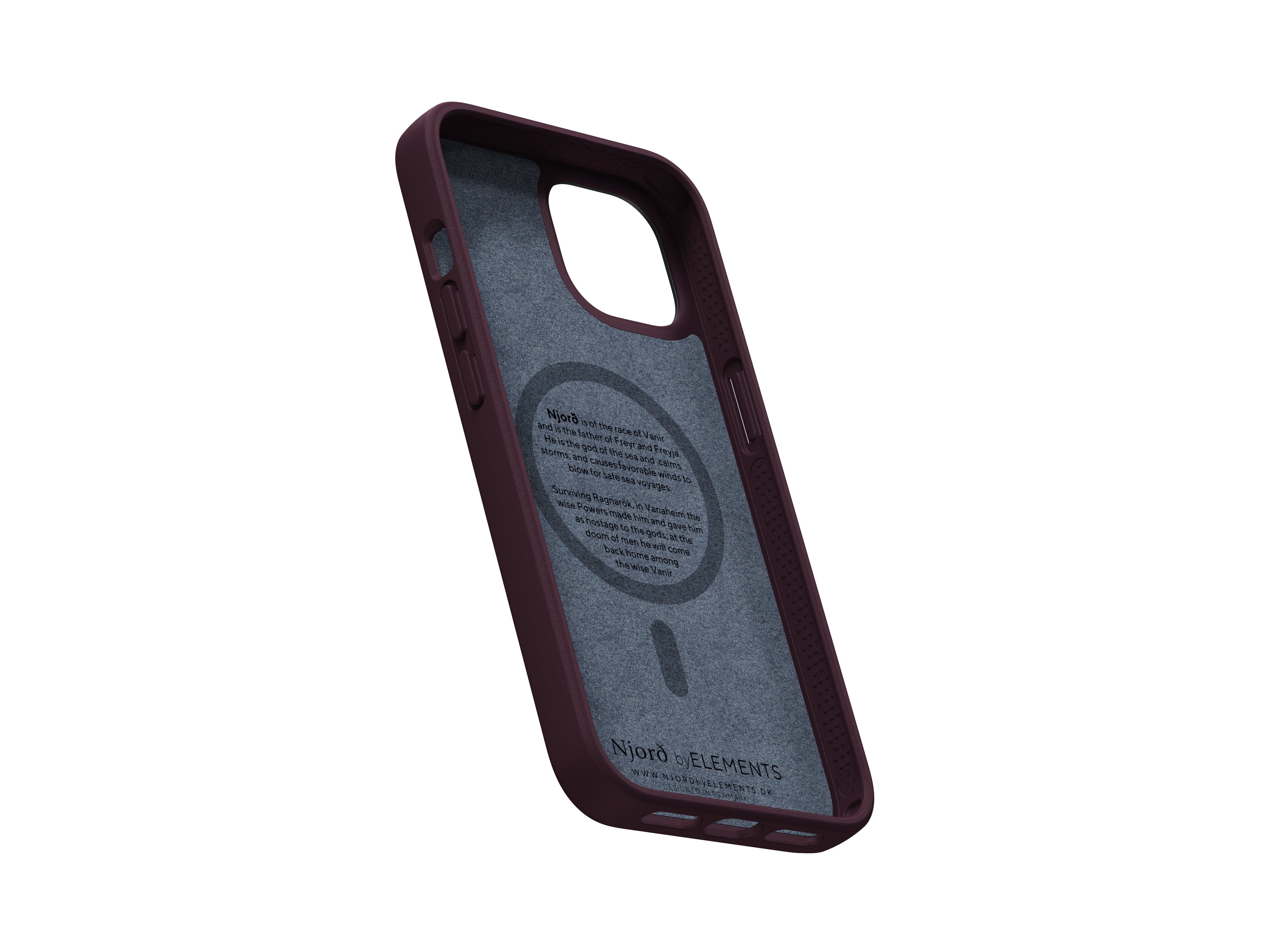 Njord Byelements Salmon Leather Magsafe Case - Iphone 14 - Rust