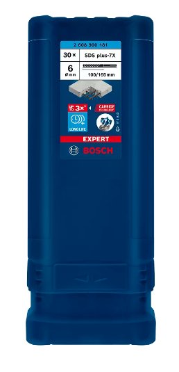 Bosch Powertools Expert Broca Sds-Plus-7x, Ø 6mm, 30 Piezas (Arbeitslänge 100mm) 2608900181