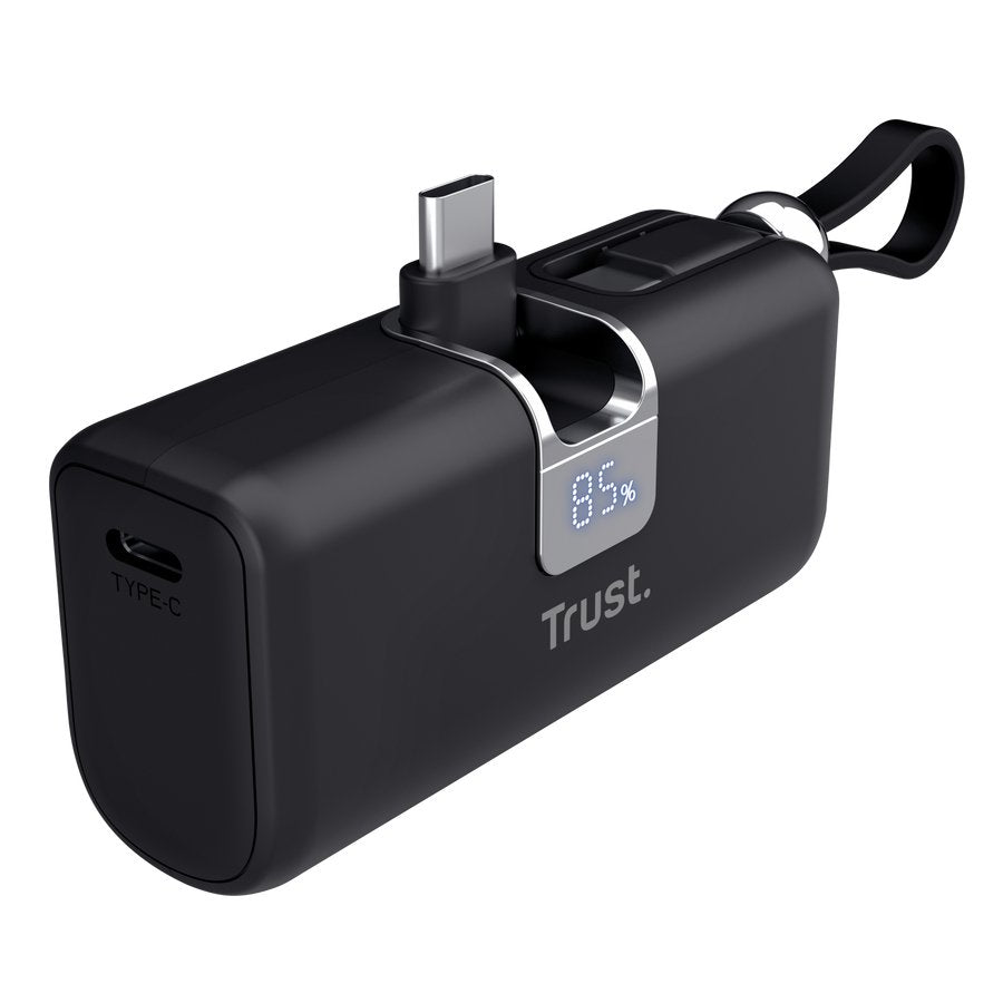 Powerbank 5000mah Trust Pacto 26104 18w Negra