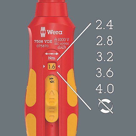 Wera 7508 Vde Kraftform Safe- Torque Speed 0,4-2,0 Nm