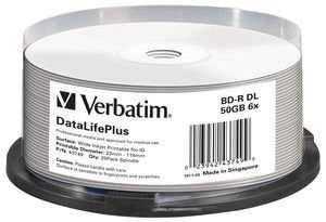 Verbatim Datalifeplus Bd-R 50 Gb 25 Pieza[S]