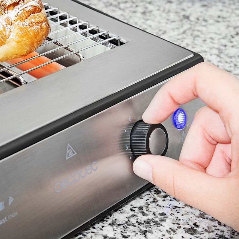 Tostador Cecotec Turbo Easytoast Inox 900w Gris