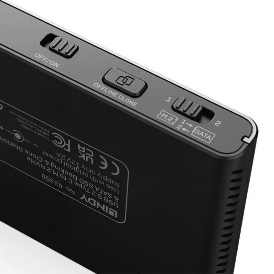 Lindy 43359 Base De Conexión Para Disco Duro Usb 3.2 Gen 2 (3.1 Gen 2) Type-C Negro