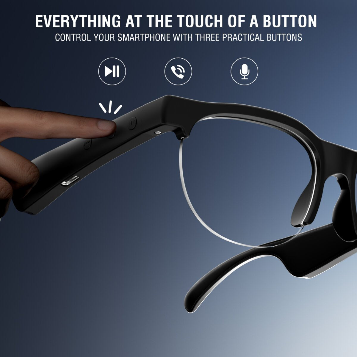 4smarts Wireless Soundglasses Sport 2, Negro