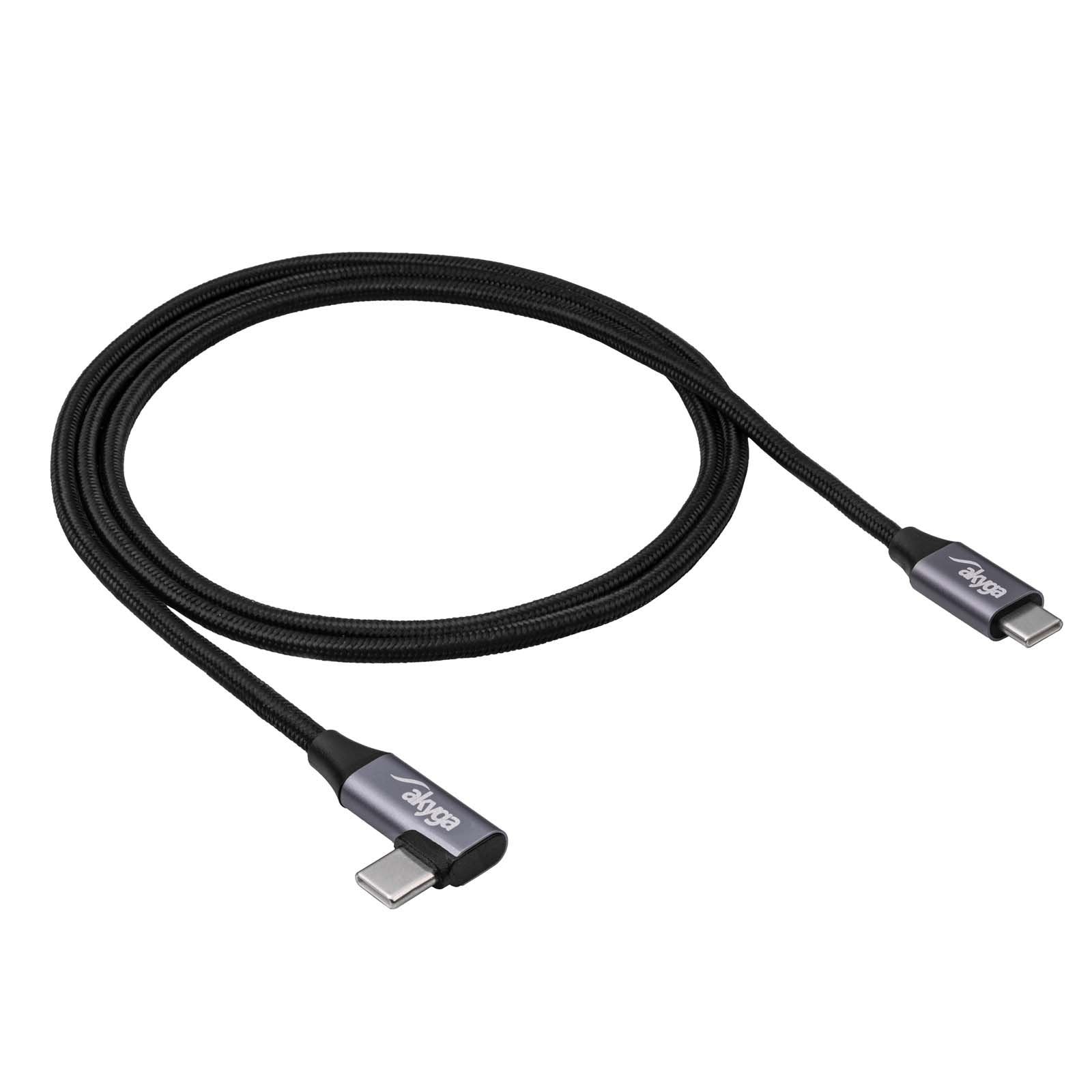 Akyga Cable Usb Ak-Usb-54 Usb Tipo C M Usb Tipo C M Angle Ver. 2.0 60w 1m