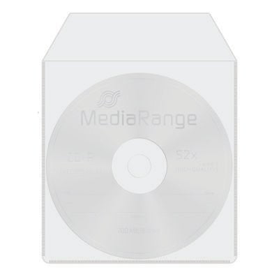 Mediarange Plamiktasche 1 Disc Con Lasche Klebe Rücks. 50pc