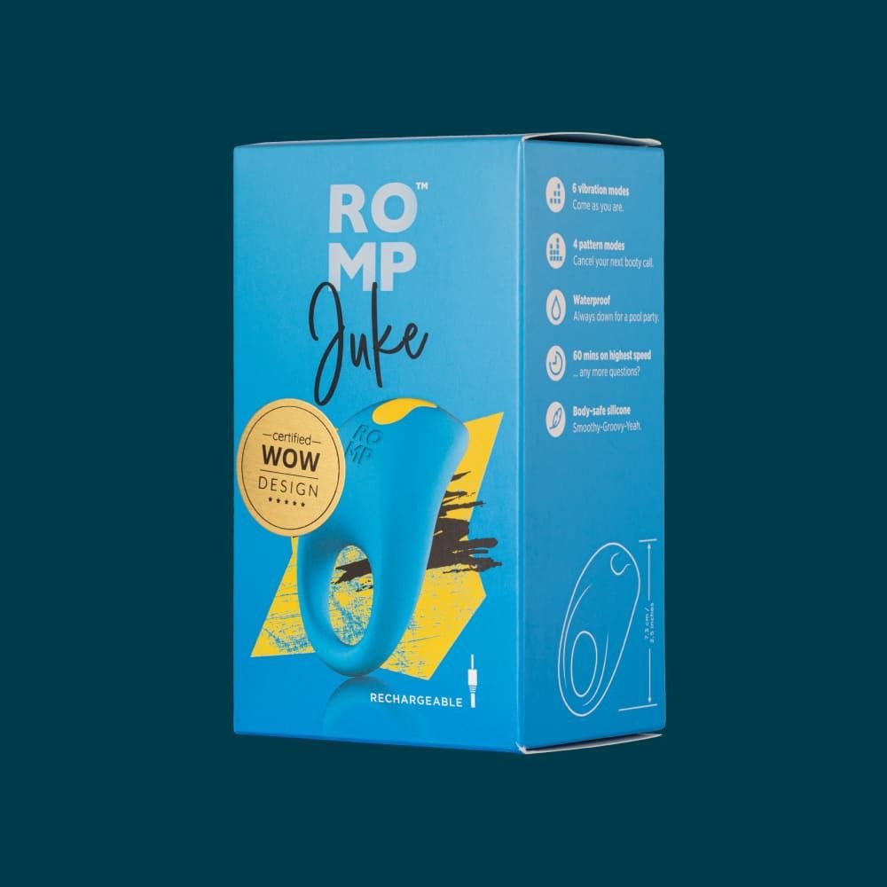 Romp - Juke Anillo De Silicona Para Pene Con Vibrador De Estimulación De Clítoris