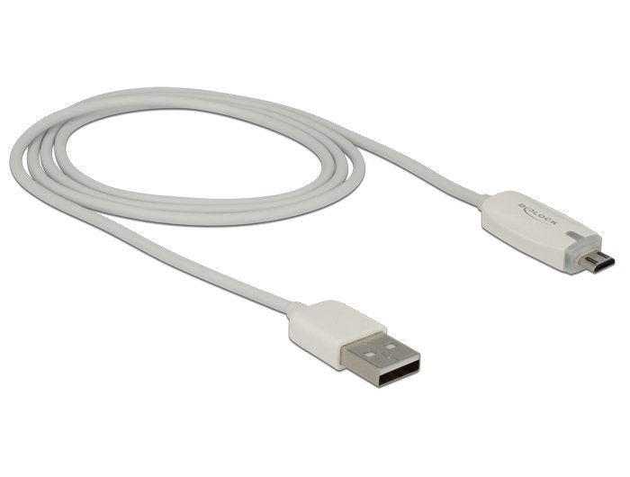 Delock Daten- Und Ladecable Usb 2.0-A Macho > Micro Usb-B Macho Con Led 1m