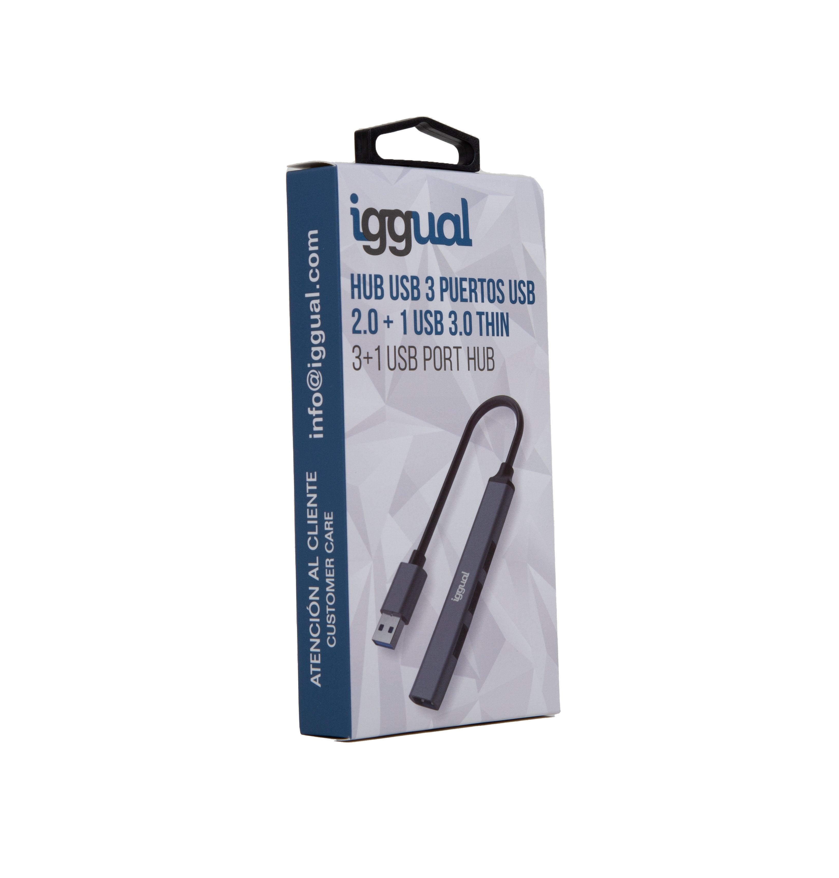 Iggual Hub Usb 3 Puertos Usb 2.0 + 1 Usb 3.0 Thin