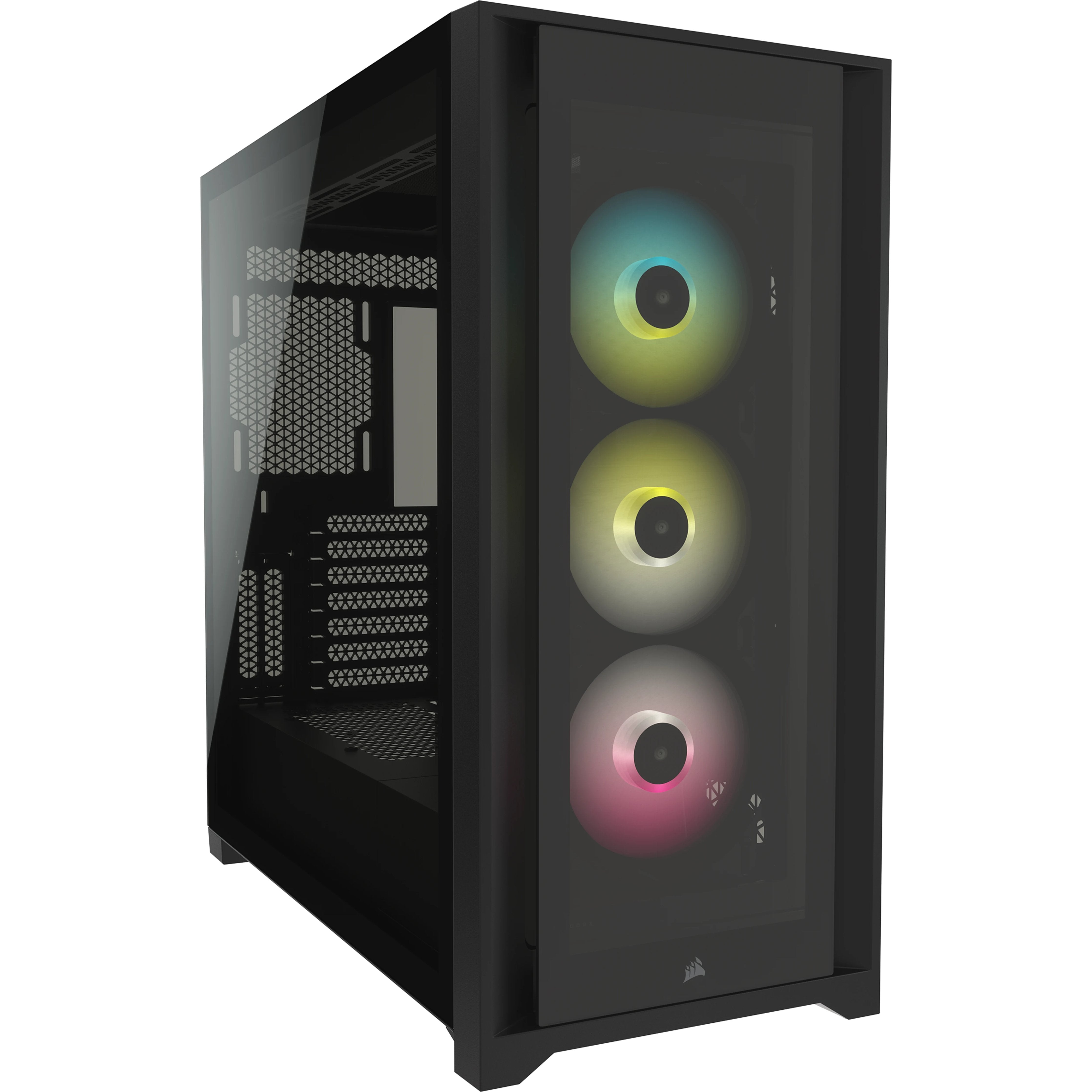Caja Pc Corsair Icue 5000x Cristal Templado Negra