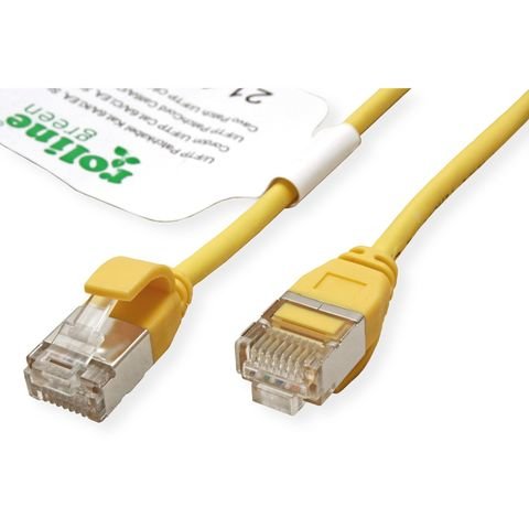 Roline Verde U Ftp Cable De Red Cat.6a (Class Ea), Lsoh, Slim, Gelb, 0,5 M