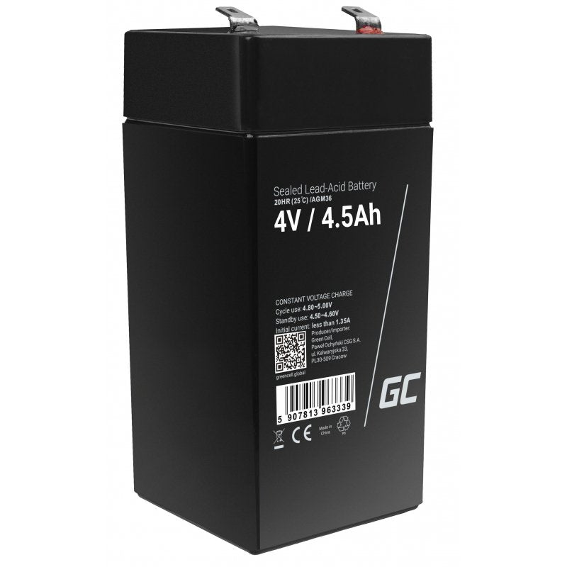 Greencell Batería Agm Vrla 4v 4.5ah