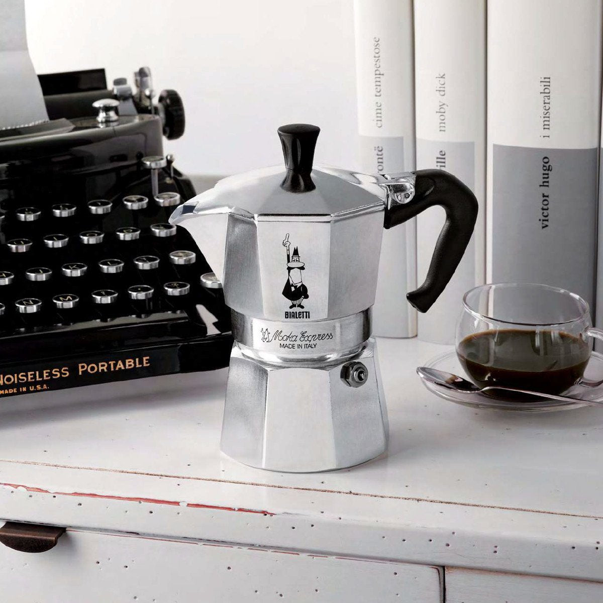 Cafetera Italiana Bialetti Moka Express 0,06 L Aluminio, Negro