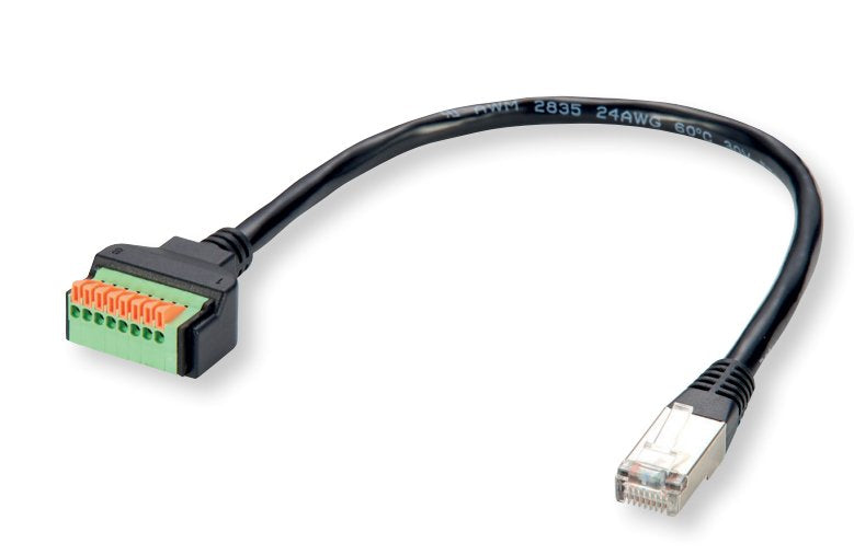 Roline Cableadapter Rj45 Stecker Zu Terminalblock, (Drucktasten), 30 Cm