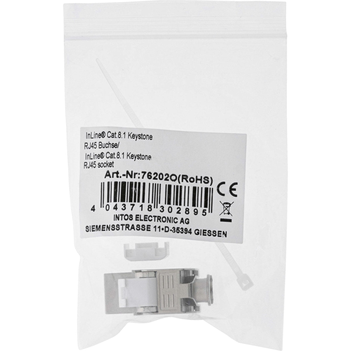 Módulo Inline Rj45 Keystone Jack Cat.8.1