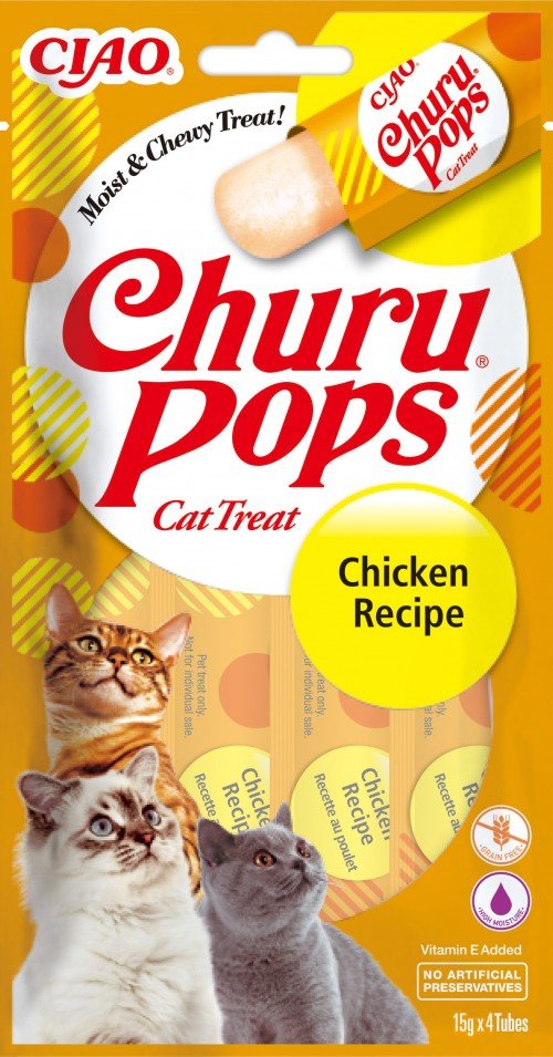 Churu Pops Pollo Golosina Para Gatos 4x14g