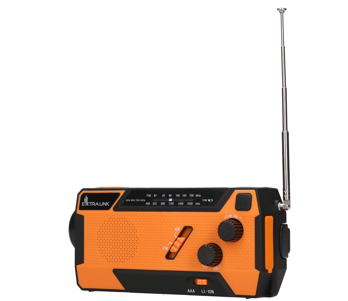 Extralink Radio Awaryjne Solarne Z Korbka Dynamo Powerbank 4000mah Z Latarka Sos Sr-4000