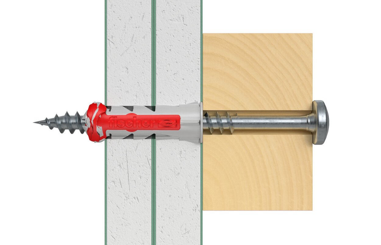 Taco Fischer Duopower 8x40 Rb K Gris Claro/Rojo, 8 Piezas, Con Tornillo Y Pegatinas 535957