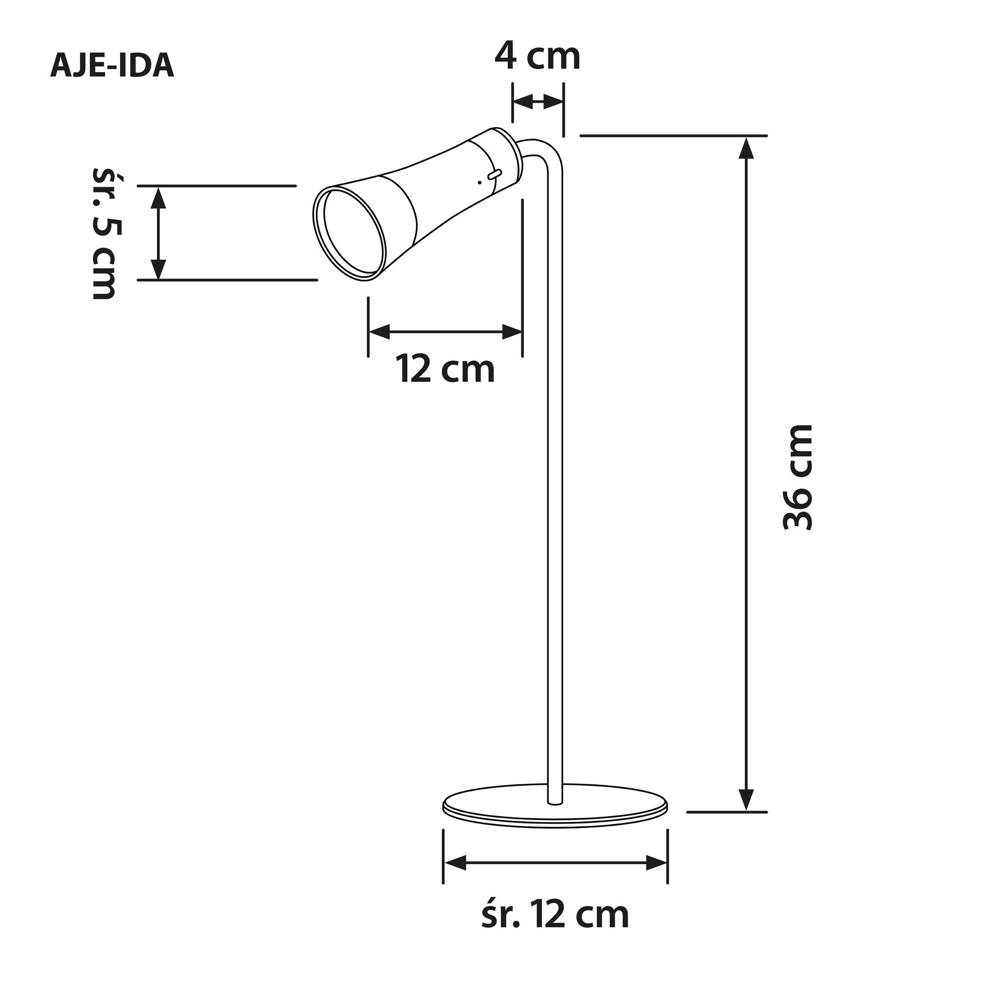 EAN 5901443122531 - Activejet AJE-IDA 4in1 Black lámpara de mesa Bombilla(s) no reemplazable(s) 5 W LED imagen 14