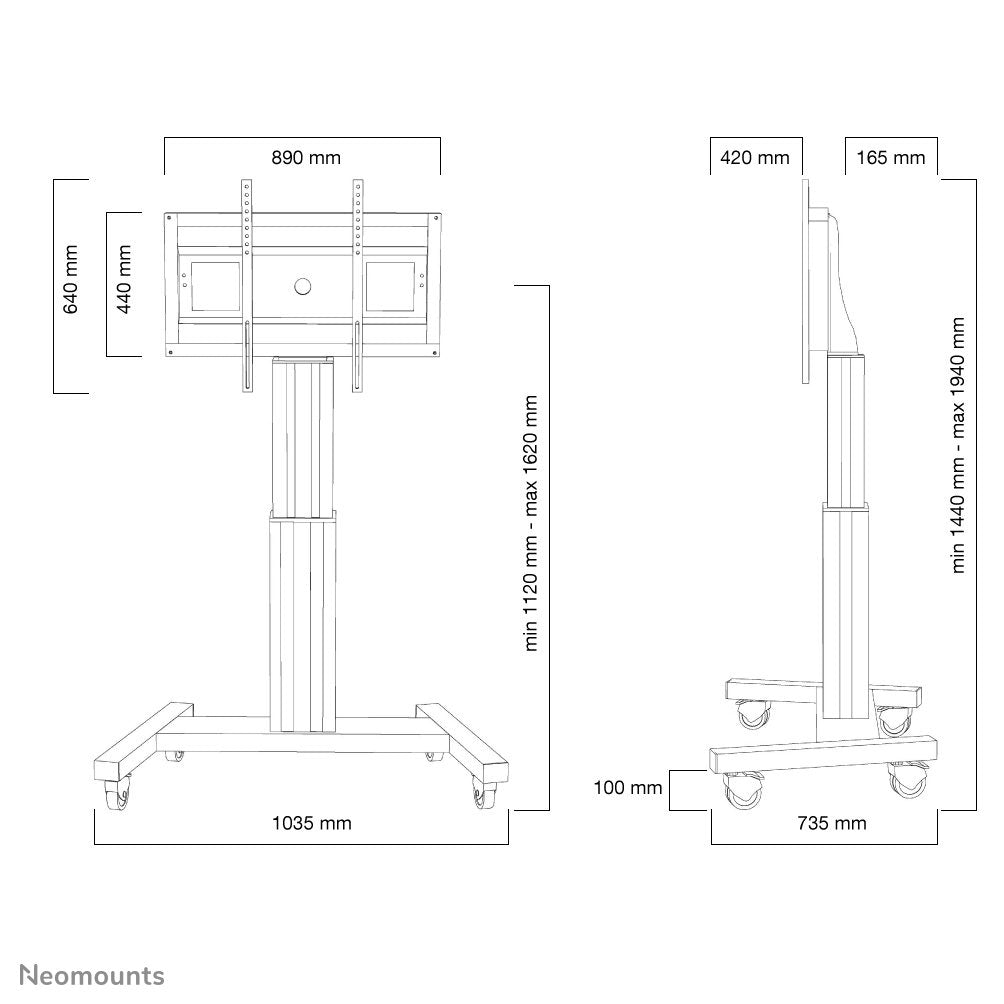 EAN 8717371445904 - Neomounts PLASMA-M2500BLACK soporte para monitor 2,54 m (100") Piso Negro imagen 9