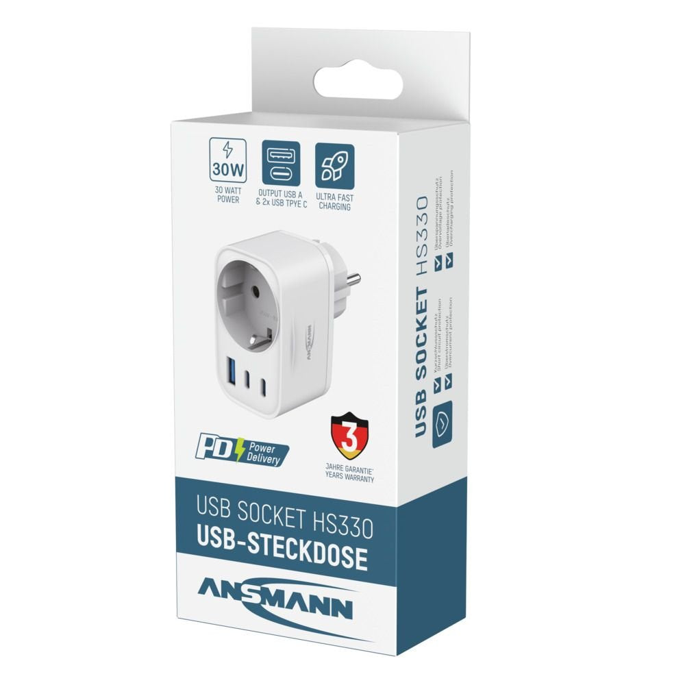 Ansmann Usb Charger Hs330 30w 2xusb-C Usb 30w