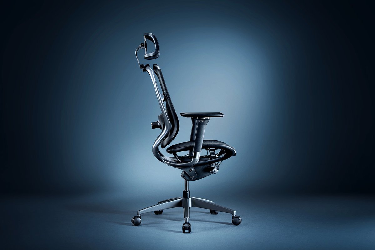 Silla Gaming Razer Fujin Pro De Malla Negra, Incluye Reposacabezas 3-D Rz38-04940100-R3g1
