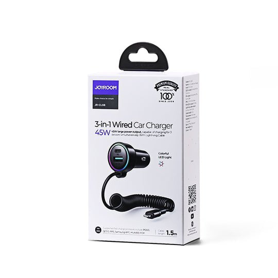EAN 6956116744915 - JOYROOM JR-CL07 cargador de dispositivo móvil Universal Negro Encendedor de cigarrillos Carga rápida Auto imagen 2