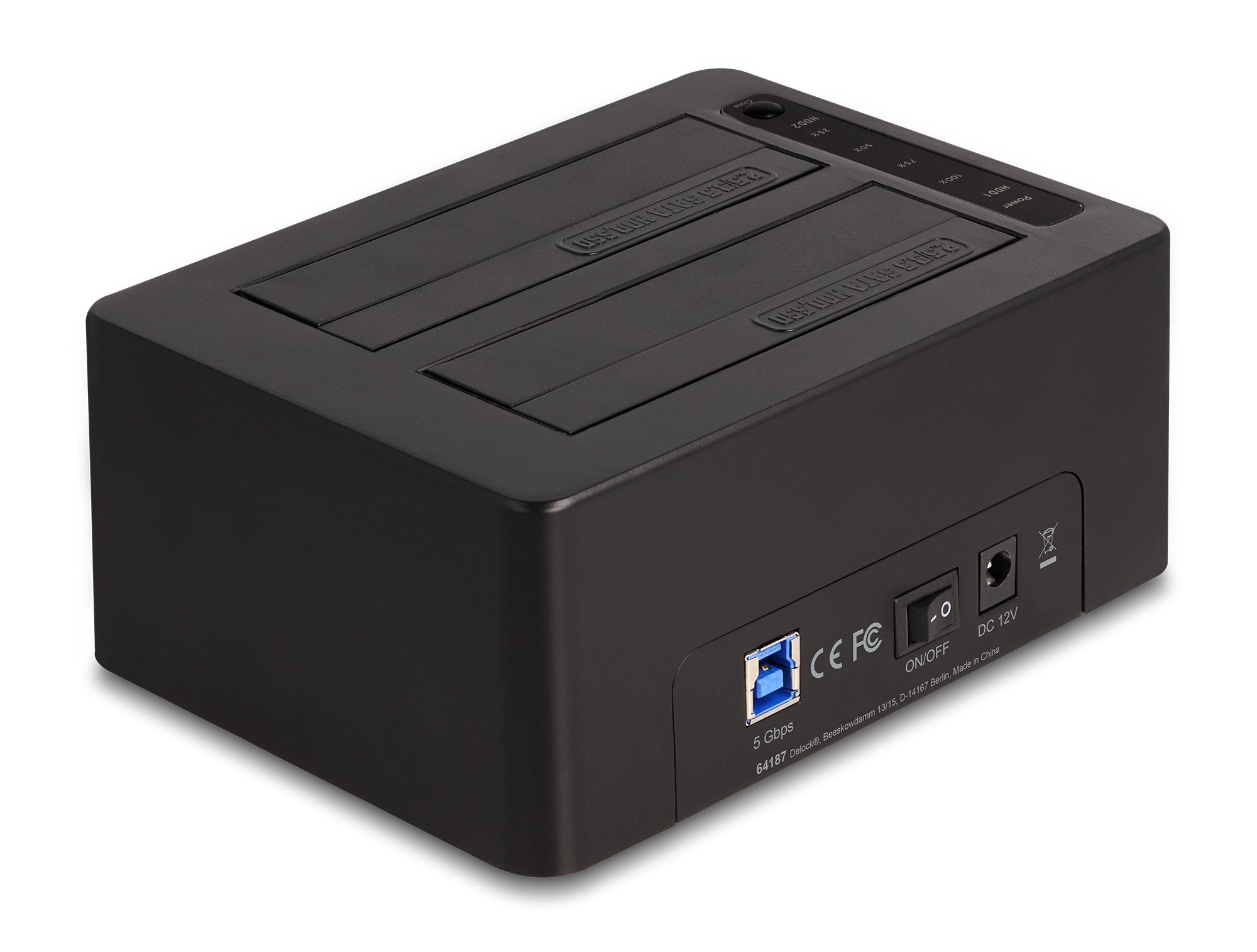 Delock 64187 Usb Dual Dockingstation Para 2 X Sata Hdd / Ssd