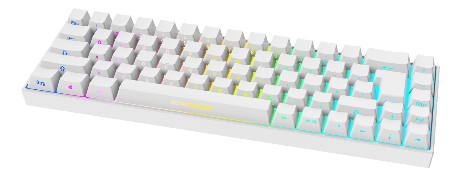 Deltaco Gaming Teclado Wk95r Wireless, Rgb, Blanco