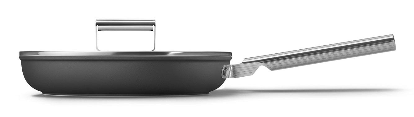 Smeg Fpf2802blm Bratpfanne, 28 Cm, Keramik, Edelstahlgriff, Mattschwarz