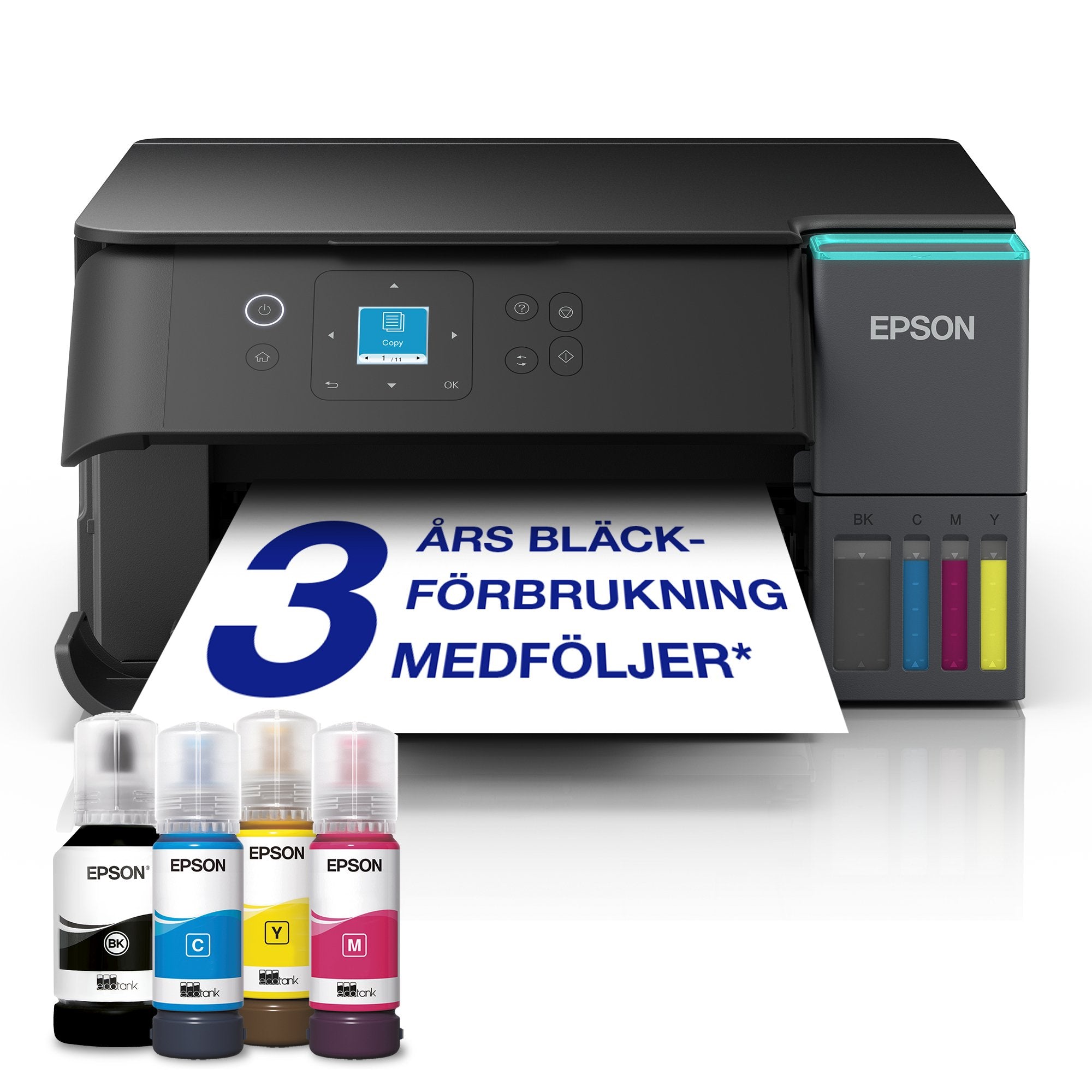 Epson Ecotank Et-2955 (Negro, Usb, Wlan, Scan, Kopie, Duplex (Druck)) C11cl41414