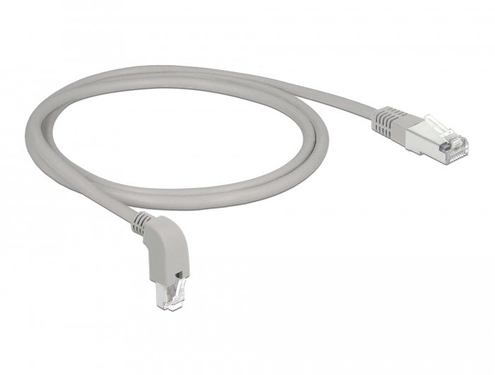 Delock Netzwerkcable Rj45 Cat.6 S Ftp Unten Gewinkelt   Gerade 1 M