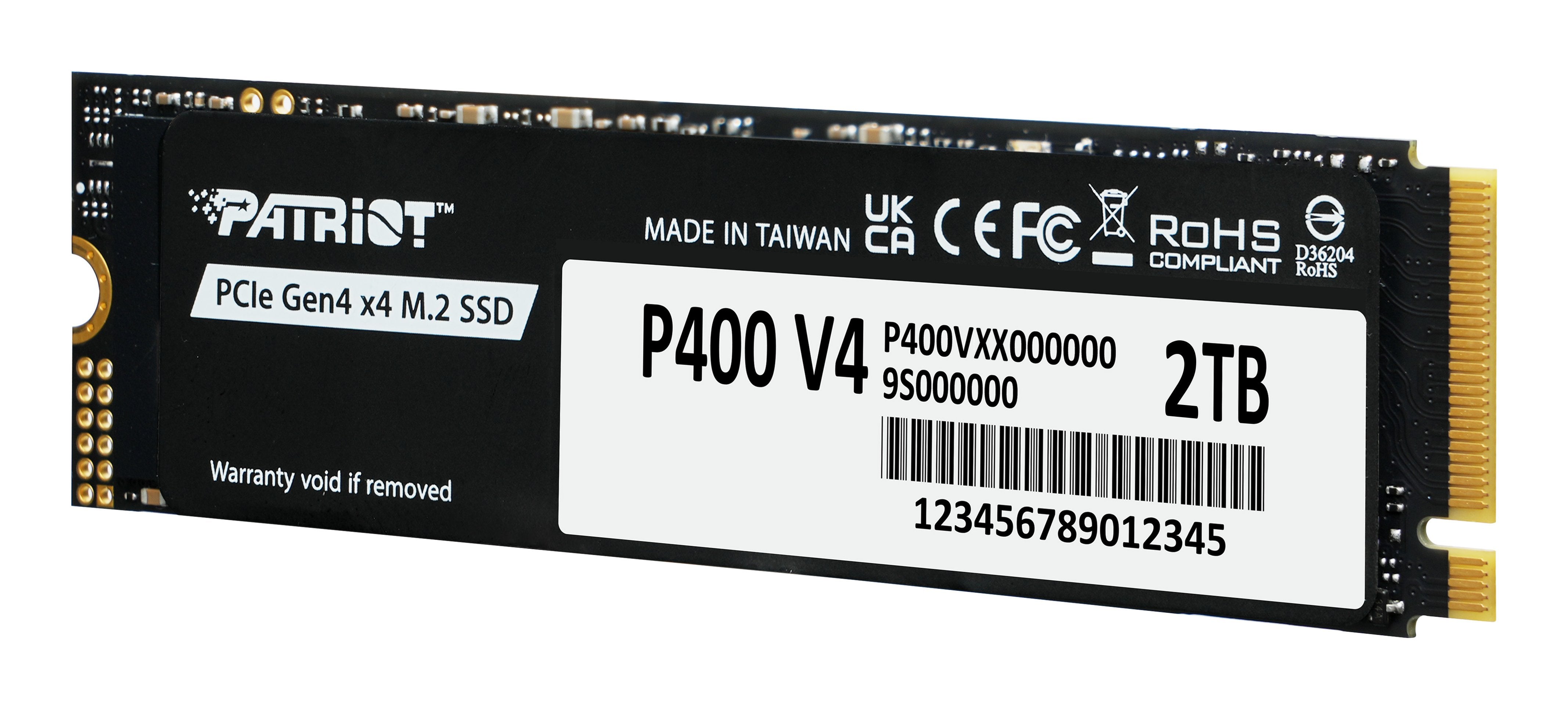 EAN 4711378421668 - Patriot Memory P400 V4 2 TB M.2 PCI Express 4.0 NVMe imagen 3