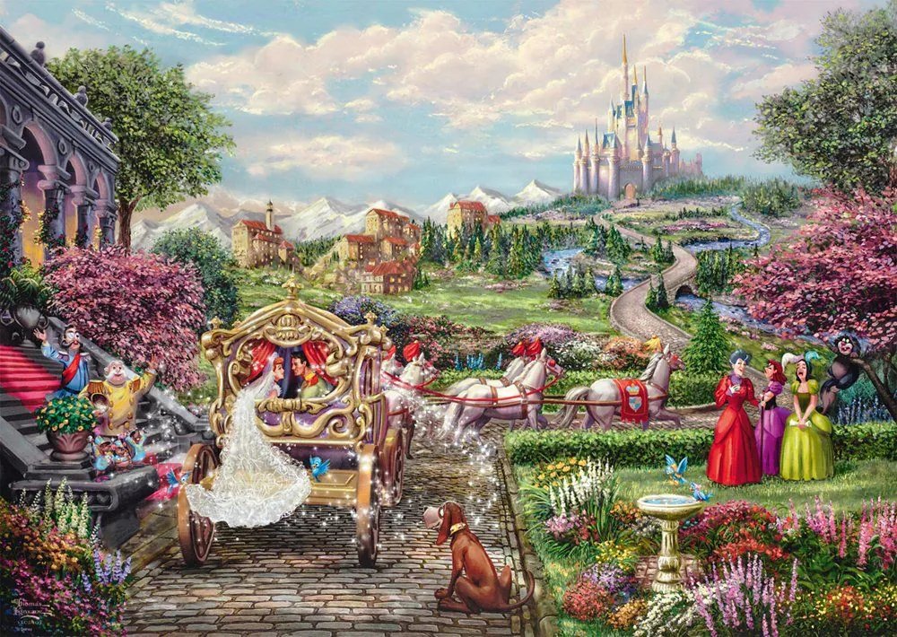 Juegos Schmidt Thomas Kinkade Studios: Disney Dreams Collection - Cinderella Happily Ever After, Puzzle 1000 Parts 58038