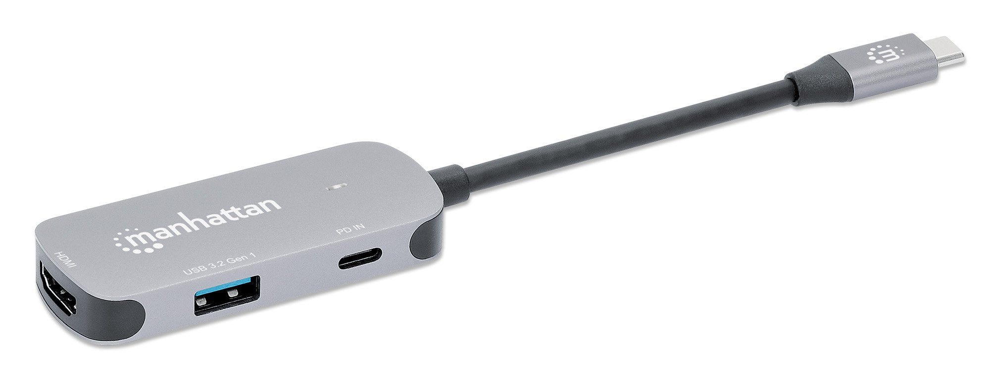 Manhattan 190299 Base Para Portátil Y Replicador De Puertos Alámbrico Usb 3.2 Gen 1 (3.1 Gen 1) Type-C Plata