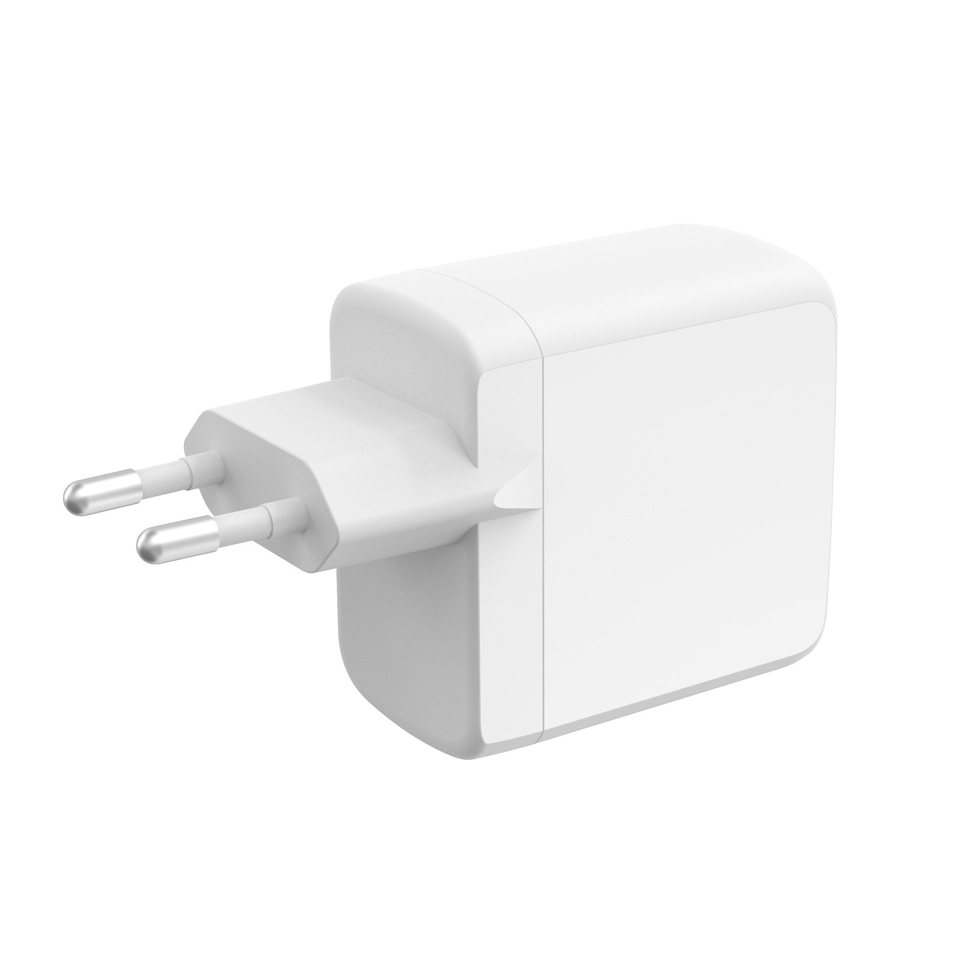 Cargador Ksix Bcd65ganaccb De Red Eléctrica 2 X Usb-C + 1 X Usb-A 65w Blanco