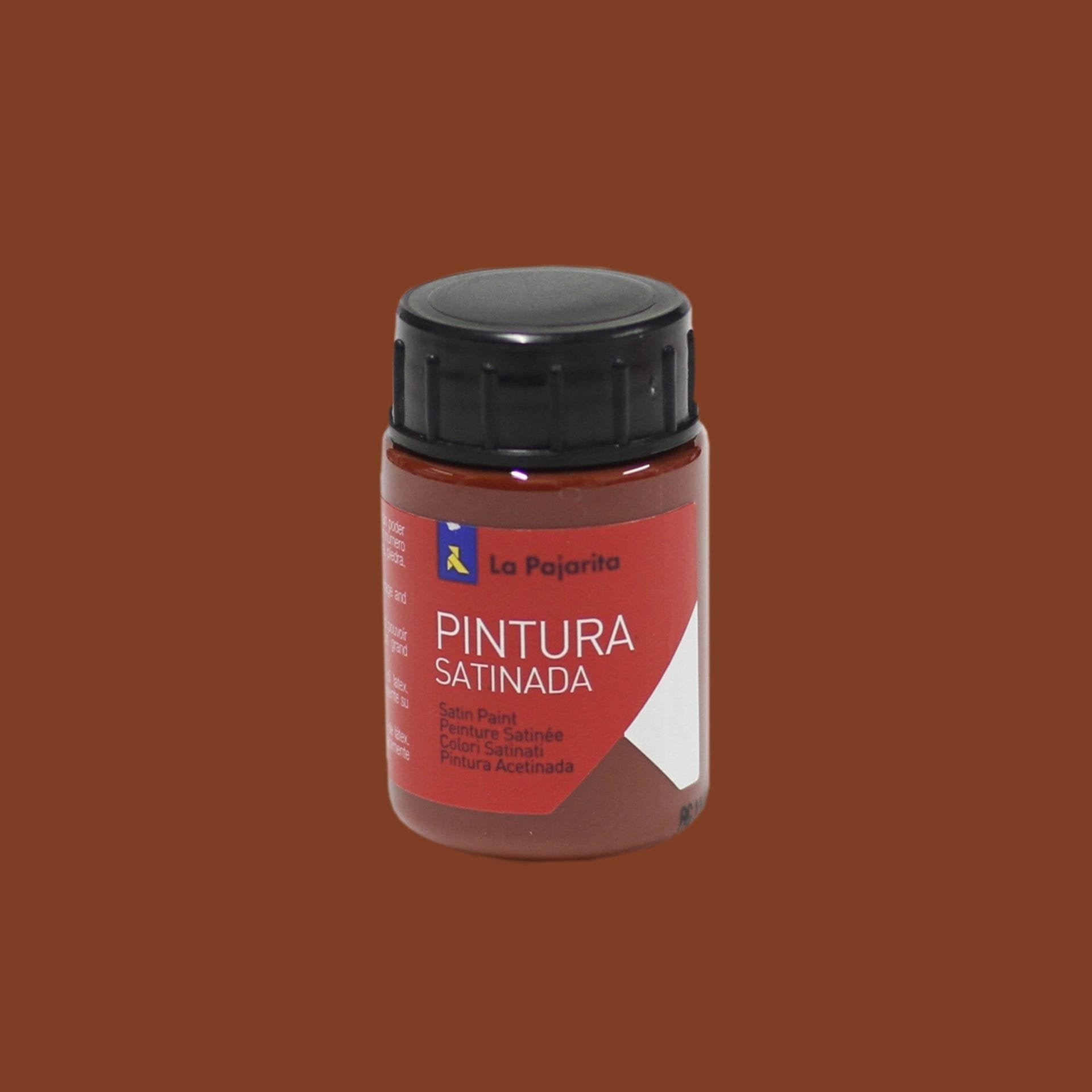 La Pajarita Témpera Escolar Bote De 35ml Satinada  Rojo Oxido L-08