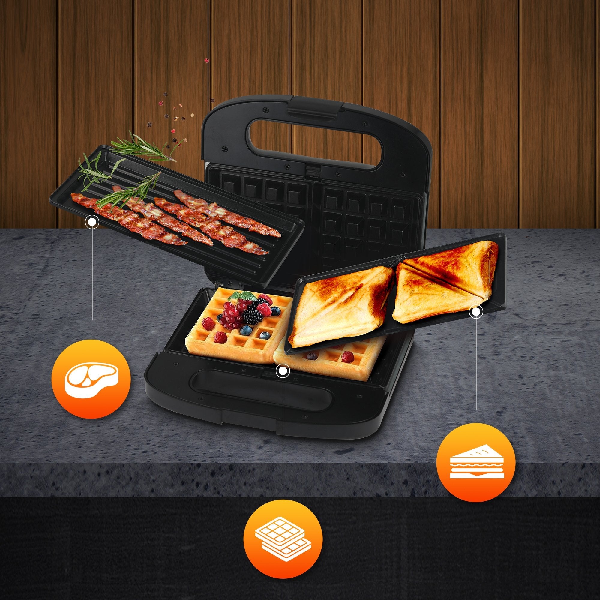 Extralink Smart Life Grill Sandwich & Waffle Maker Sj-37a