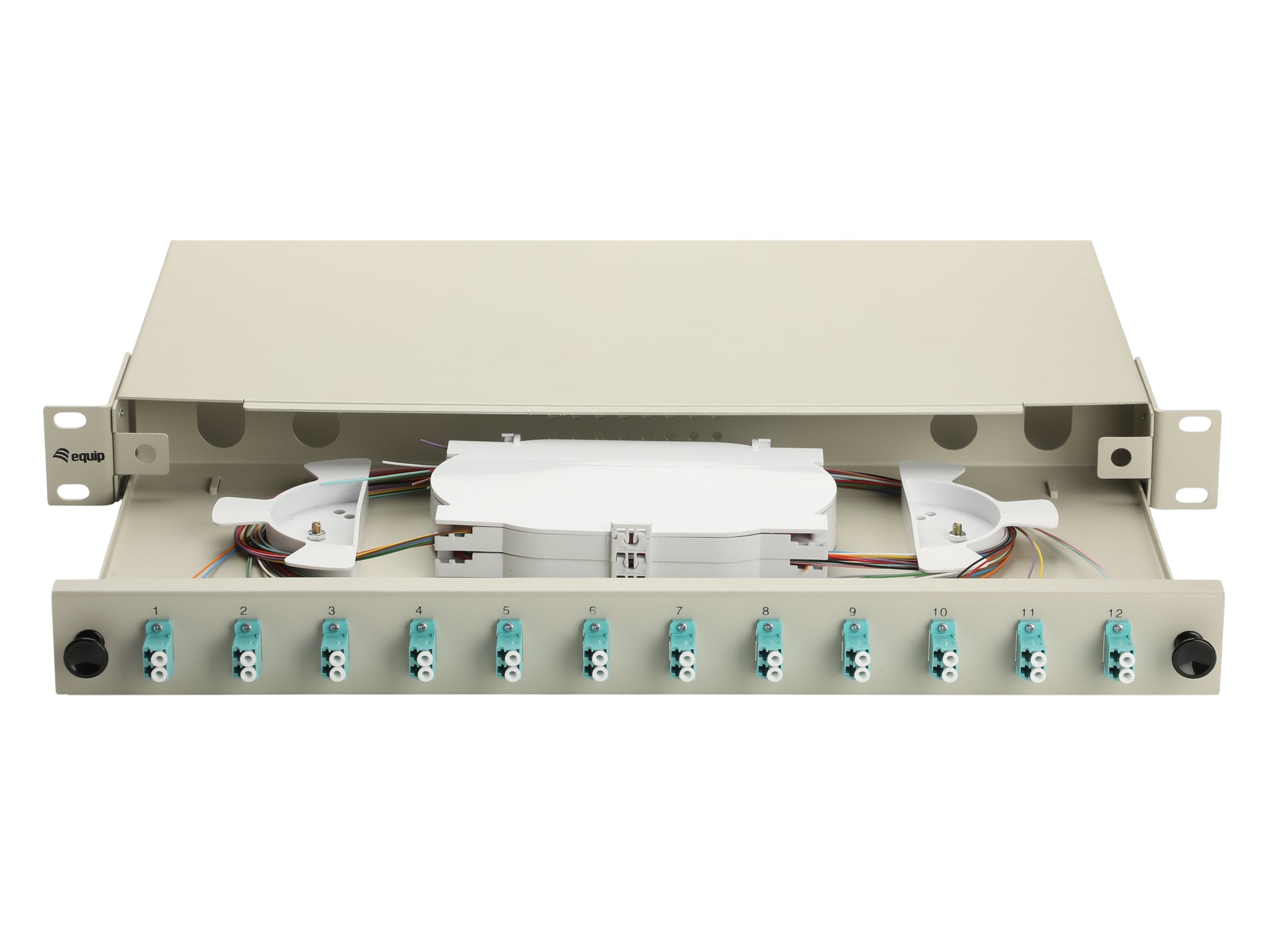 Equip Lwl-Spleisskamen 12-Port Lc-Duplex Om3 1u Komplett Gr