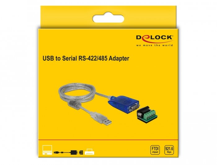 Delock Adaptador Usb Typ-A A Serie Rs-422/485 Db9 600 W