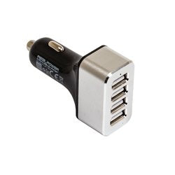 Realpower 176636 Cargador De Dispositivo Móvil Auto Negro, Plata