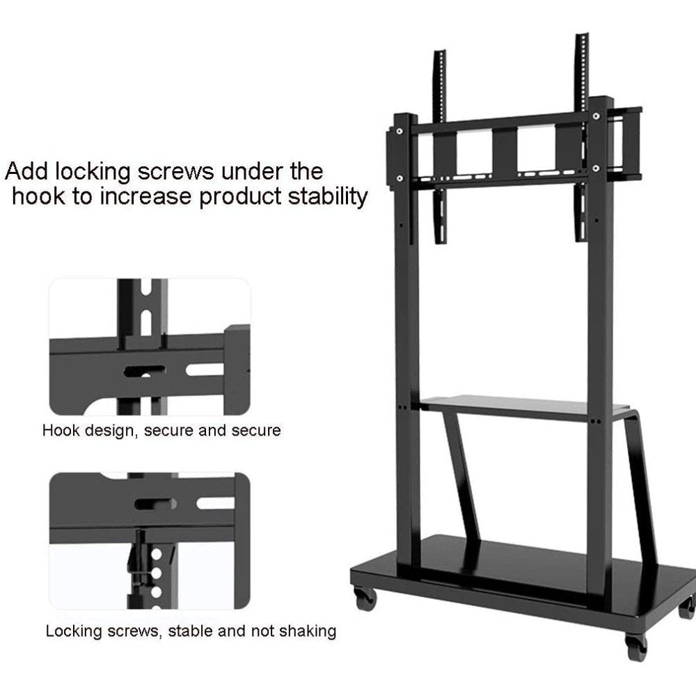 Techly Ica-Tr30 Soporte De Pie Para Pantalla Plana 2,54 M (100") Soporte De Suelo Con Ruedas Para Pantalla Plana Negro
