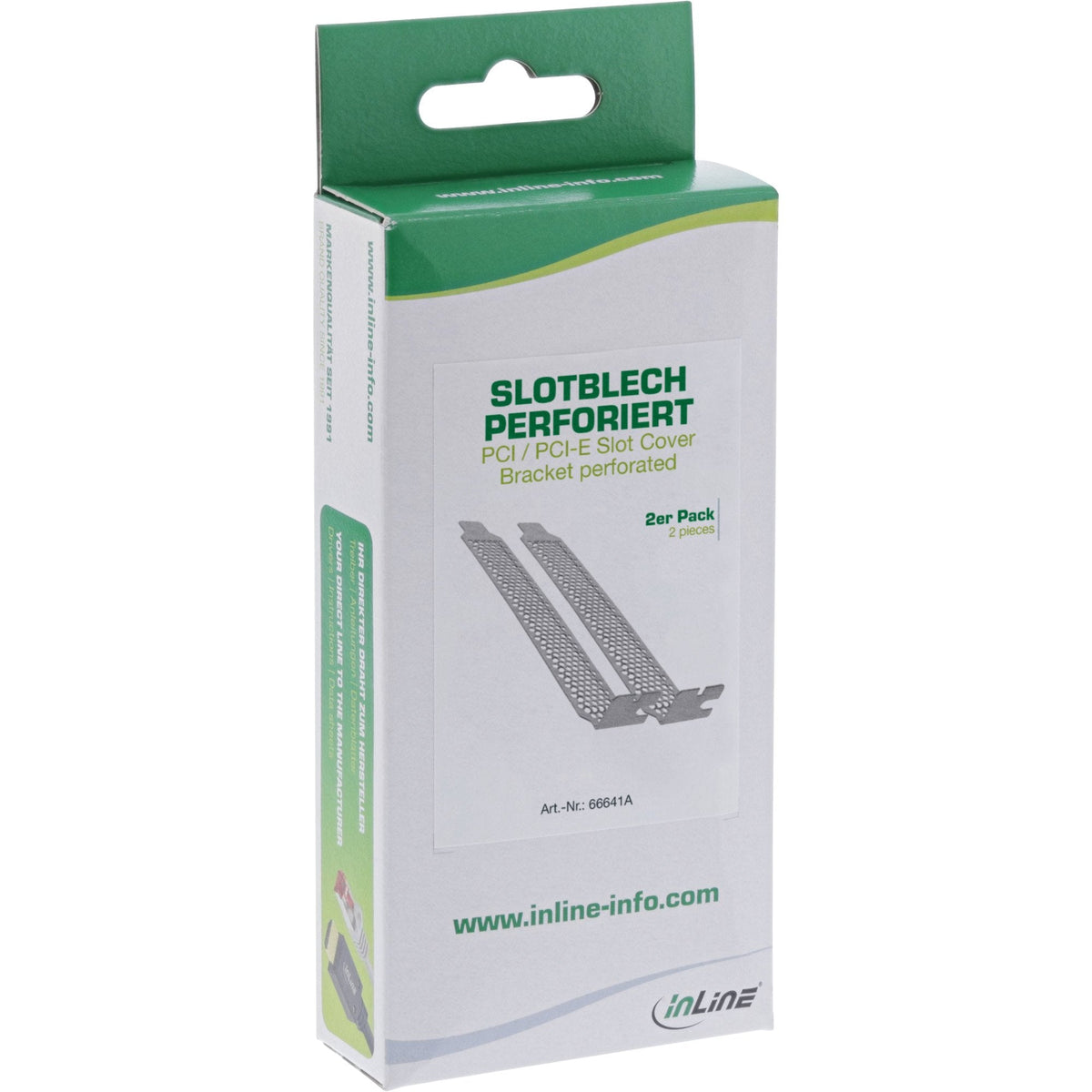 Inline Pci / Pci-E Slot Cover Bracket Perforado 2 Uds. Colocar