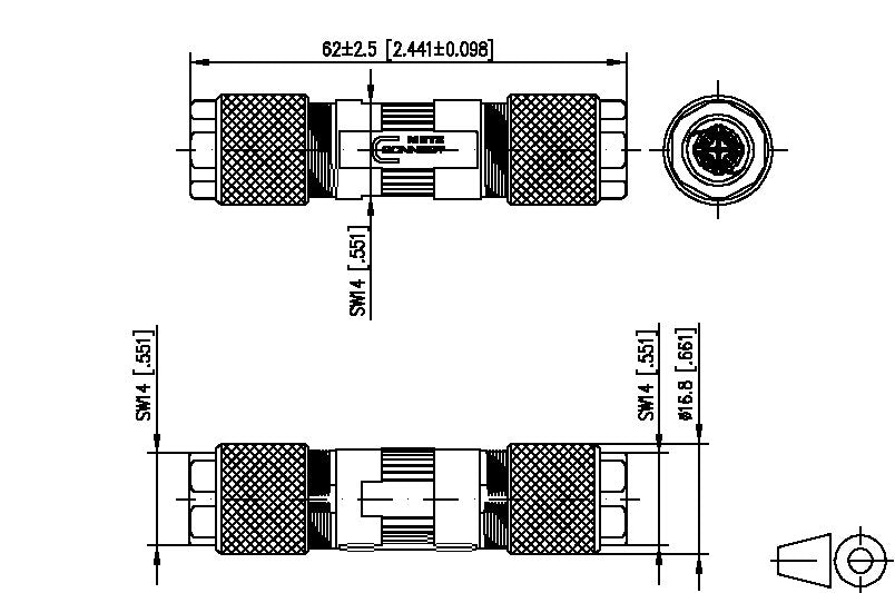 Btr Netcom 130863-02-E Conector Acero Inoxidable
