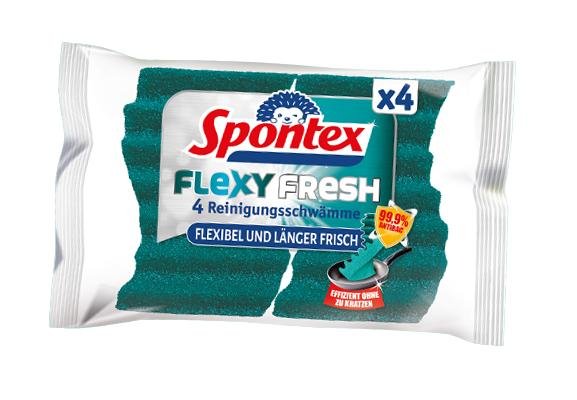 EAN 3384124703090 - Spontex Flexy Fresh esponja Verde 4 pieza(s) imagen 1