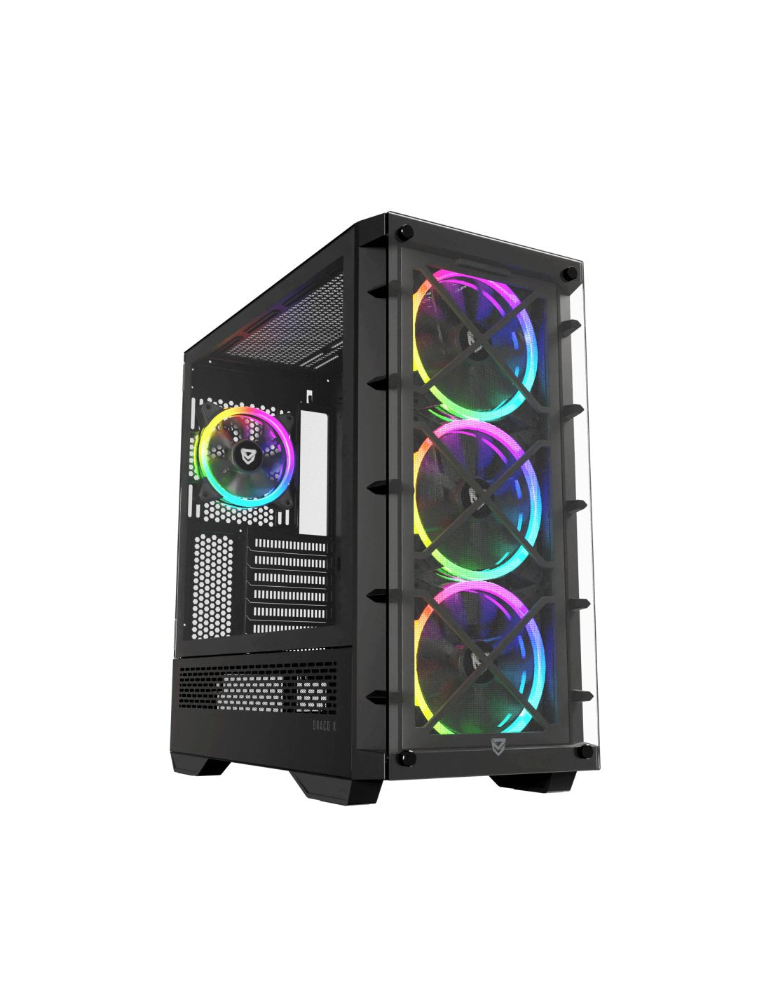 Nfortec Draco X Black Tempered Glass Usb 3.2 Black
