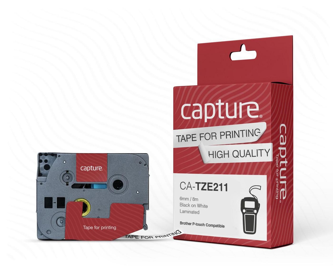 EAN 5704174942436 - Capture CA-TZE211 cinta para impresora de etiquetas imagen 1