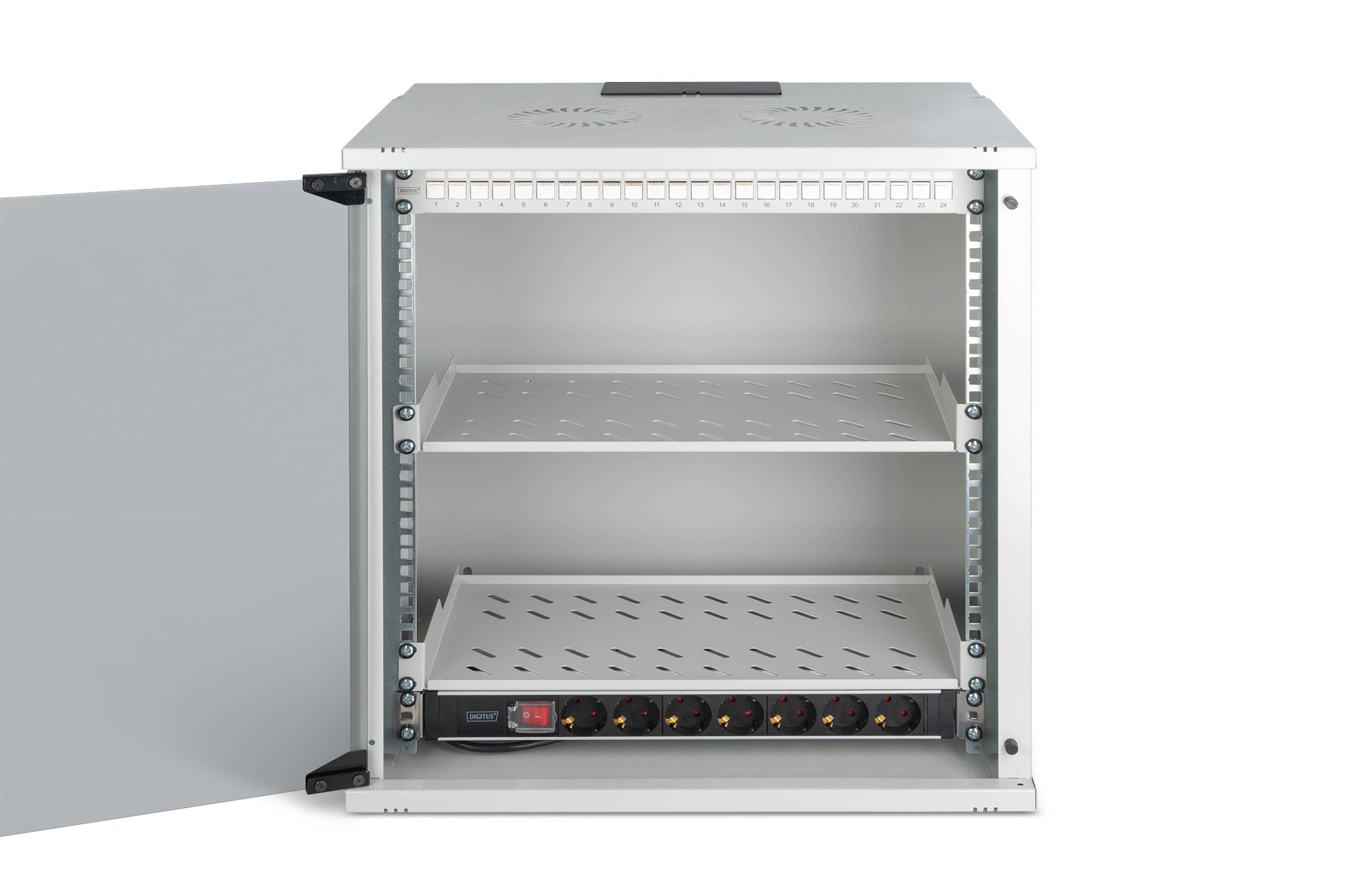 Conjunto De Red De 19", Carcasa Mural 12u Y Accesorios, Gr Versión Soho Pro, Sin Montar